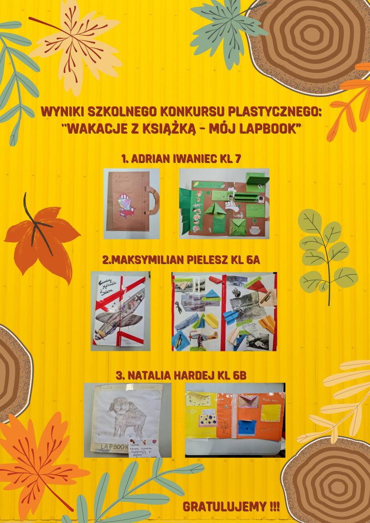 Wyniki konkursu „Mój Lapbook”