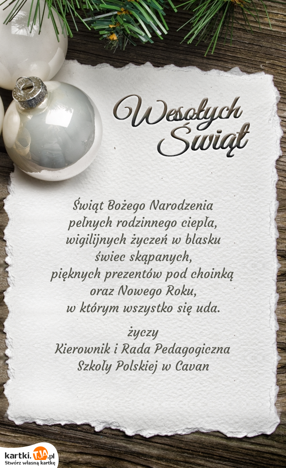 Życzenia Świąteczne