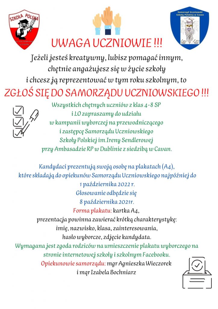 Wybory do Samorządu Uczniowskiego