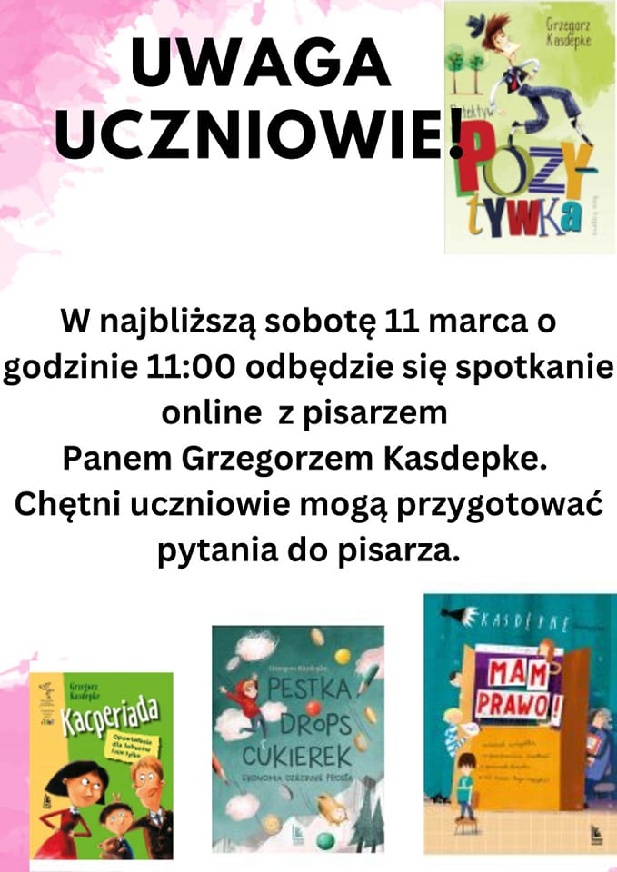 Spotkanie autorskie z p. Grzegorzem Kasdepke