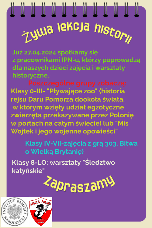 Żywa lekcja historii – 27.04.2024