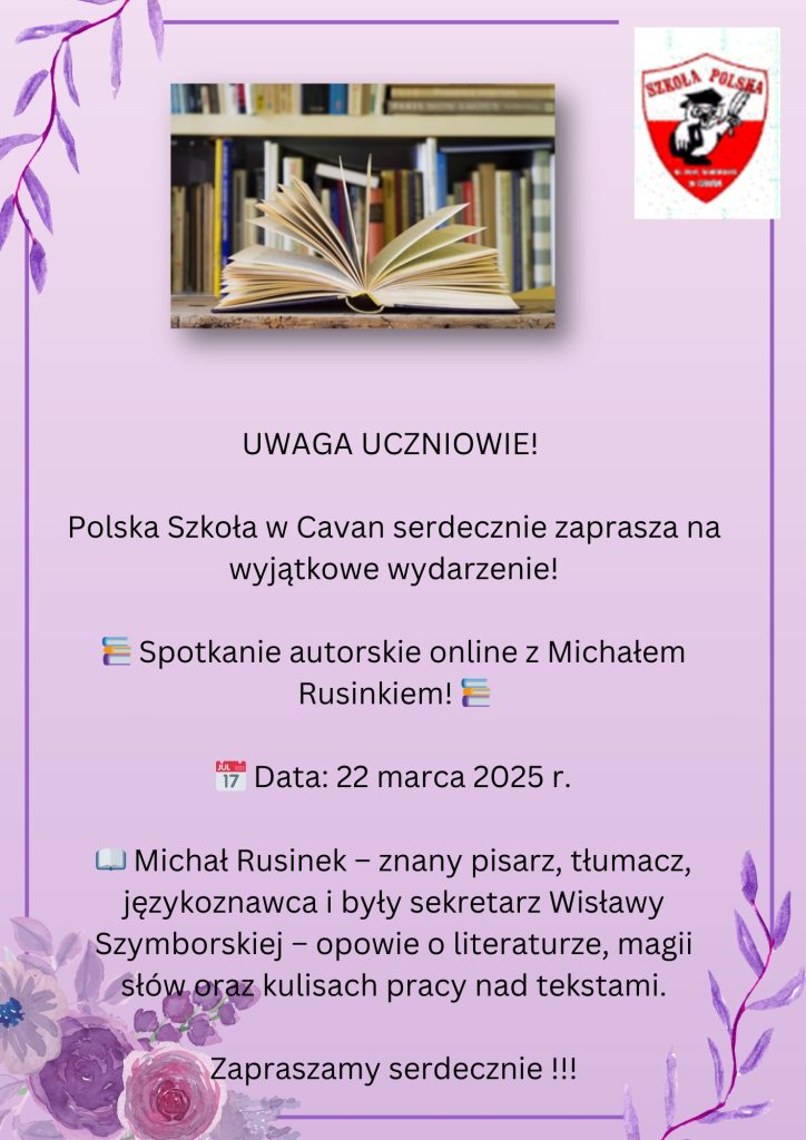 Spotkanie z pisarzem, panem Michałem Rusinkiem