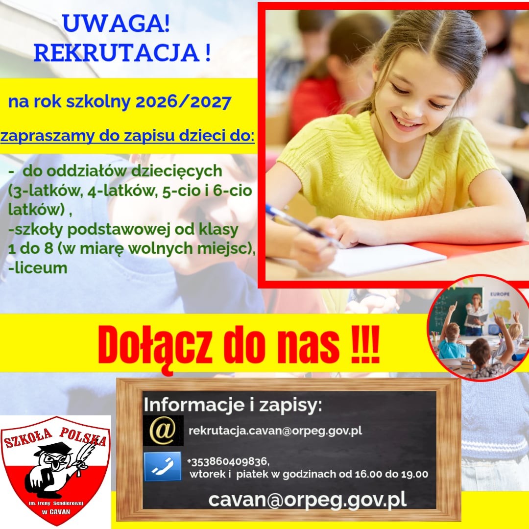 Rekrutacja na rok szkolny 2026/2027